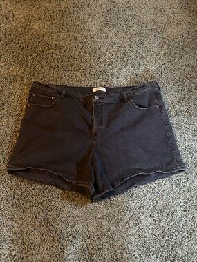 Abercrombie And Fitch Dad Short High Rise Black Womens Size 36/22 Denim